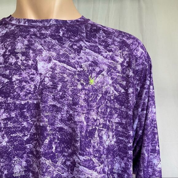 NEW SPYDER SWIM purple rush guard long sleeves UPF30+ multicam XXL - Picture 5 of 15